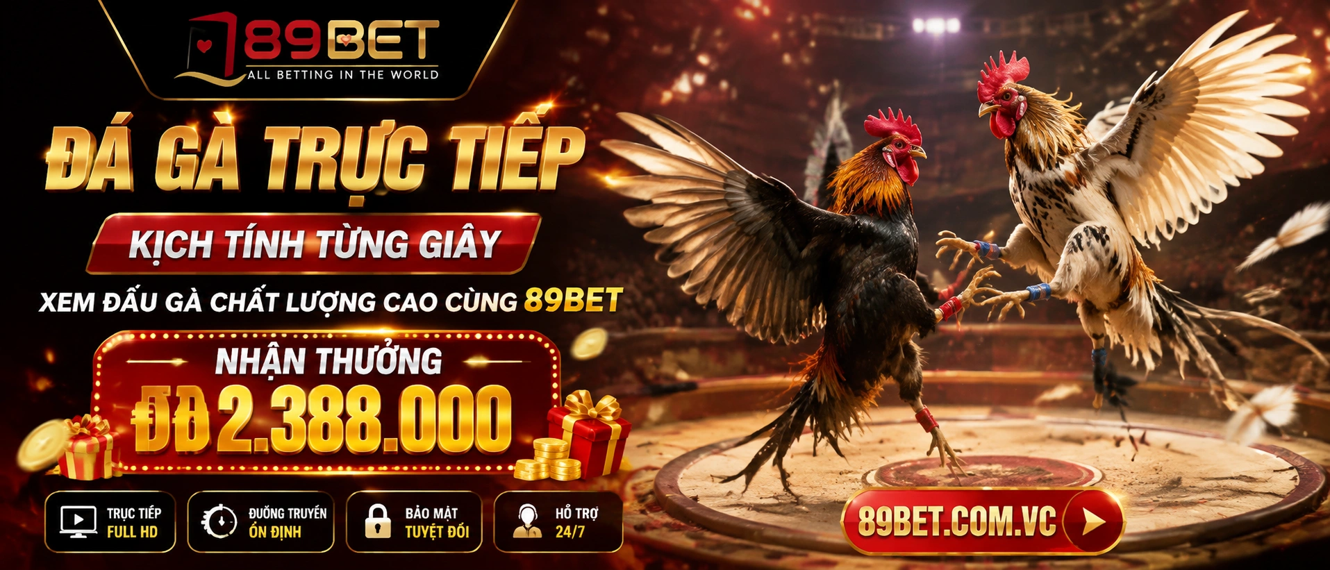 Đá Gà nổi bật theo khu vực tại 89BET