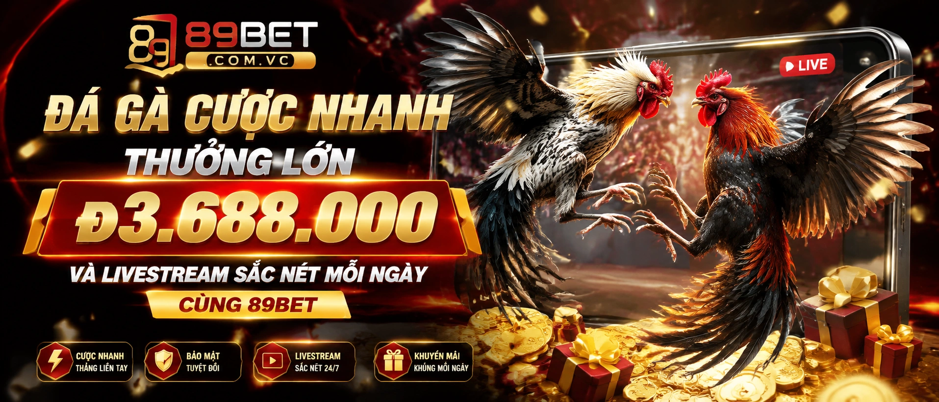 Giao diện Đá Gà hôm nay tại 89BET